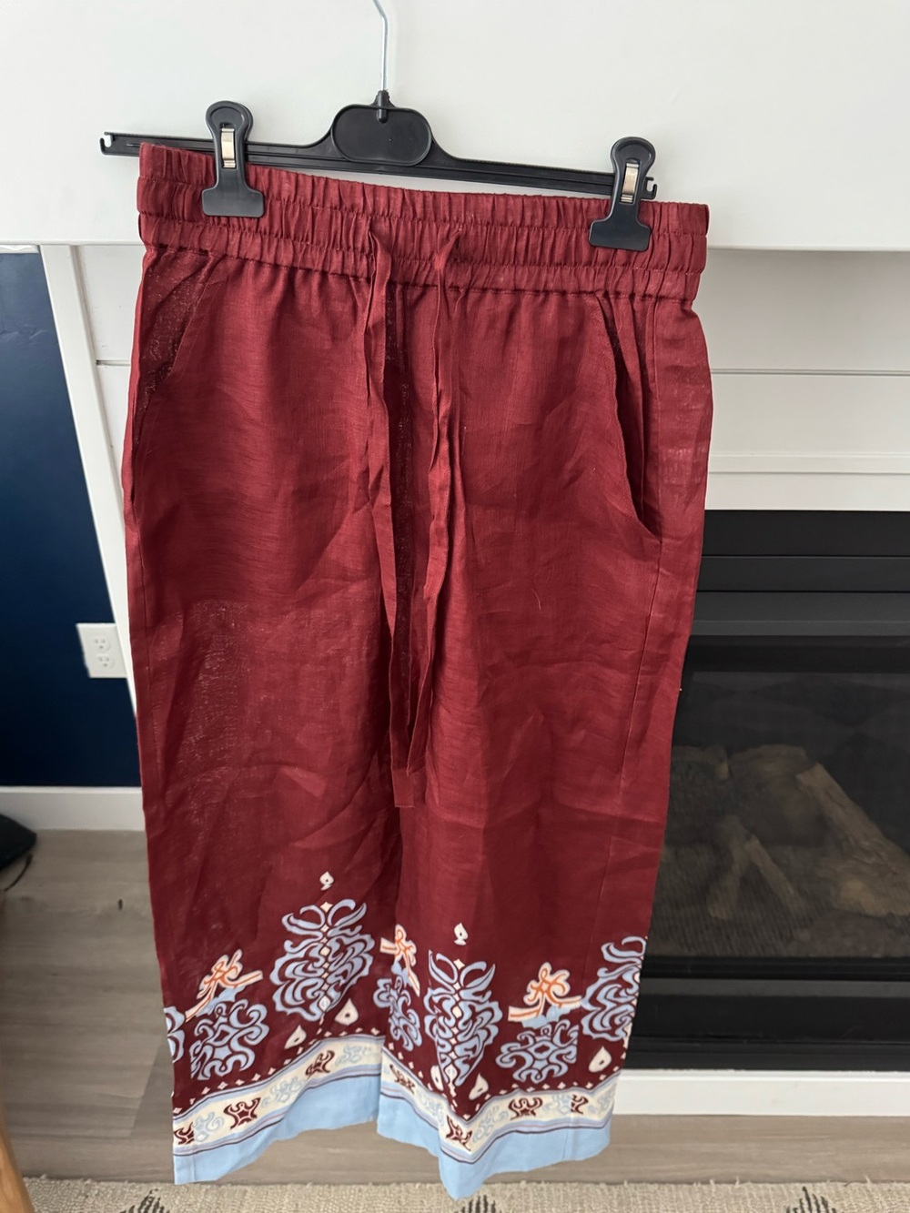 A.L.C. Emmett Pant in Syrah & Sky Blue Size Small New - Picture 5 of 6